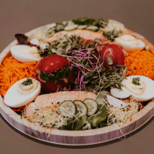 Zalm- en garnaalbuffet